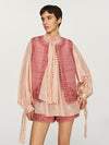 INTO THE EAST 25 Autumn/Winter Lace-Up Silk Top/Shirt/Embroidered Button Tussah Silk Vest/Shorts ITE-E1DGAW020PK22VE Vest (E1DGAW019PK20TP)